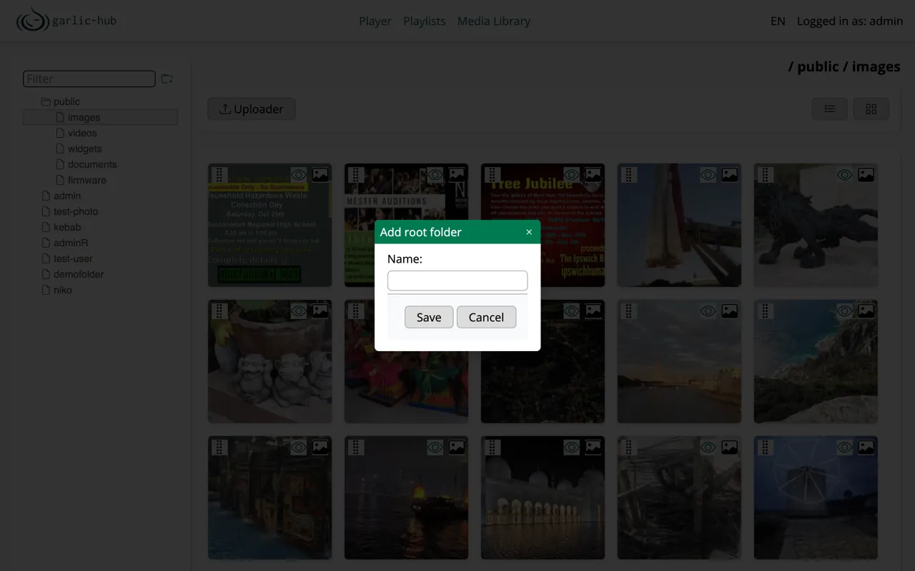 Add root folder