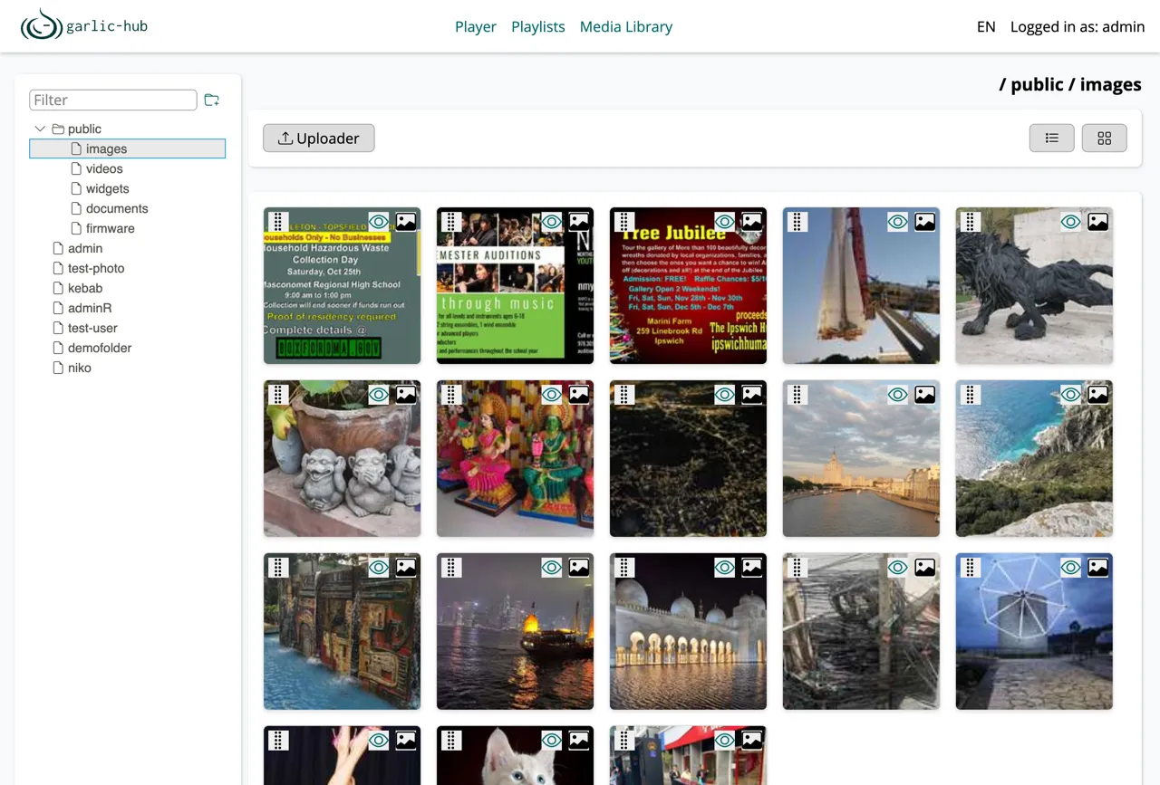 The grid view
