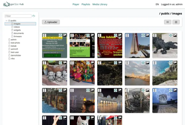 The grid view