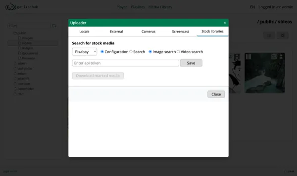 Stock library configuration