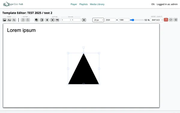 Composer opened from a playlist with export format and reset icon