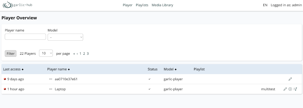 player overview
